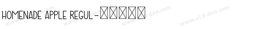 homenade apple regul字体转换